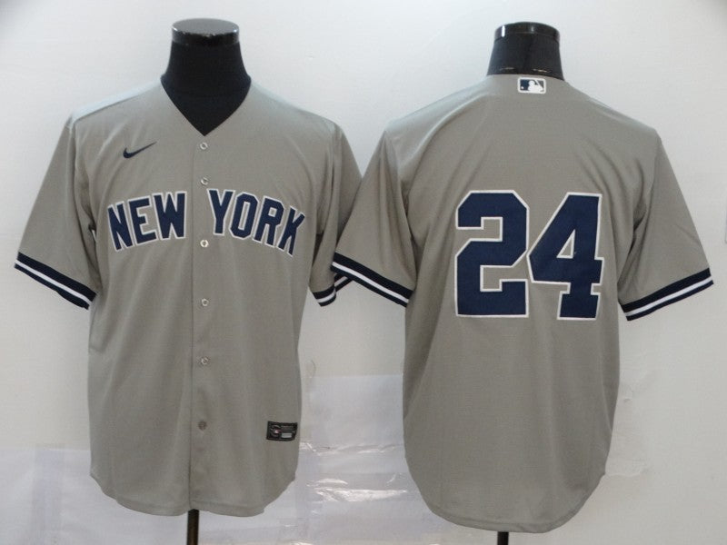 Men's New York Yankees Gary Sanchez #24 Gray Replica Player Name Jerseys