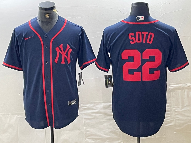 Men's New York Yankees Juan Soto #22 Navy Limited Game Jerseys
