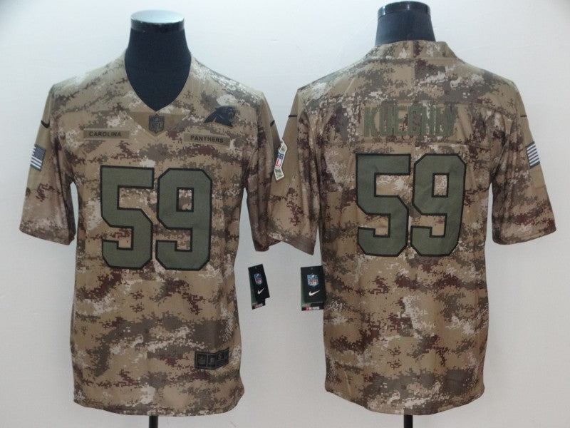 Men's Carolina Panthers Luke Kuechly #59 Camouflage Game Jerseys