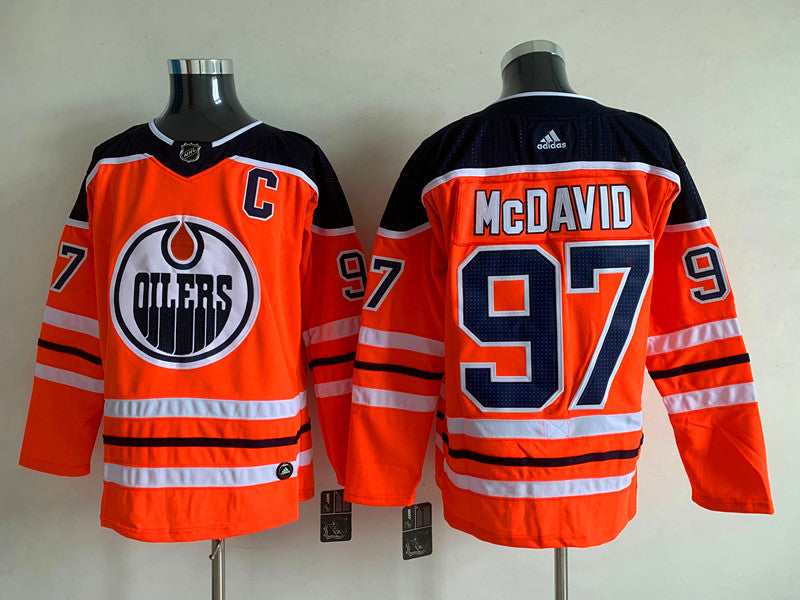 Men's Edmonton Oilers Connor McDavid #97 Orange Breakaway Player Jerseys