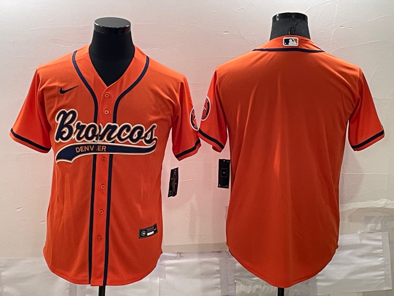 Men's Denver Broncos Orange Blank Jerseys