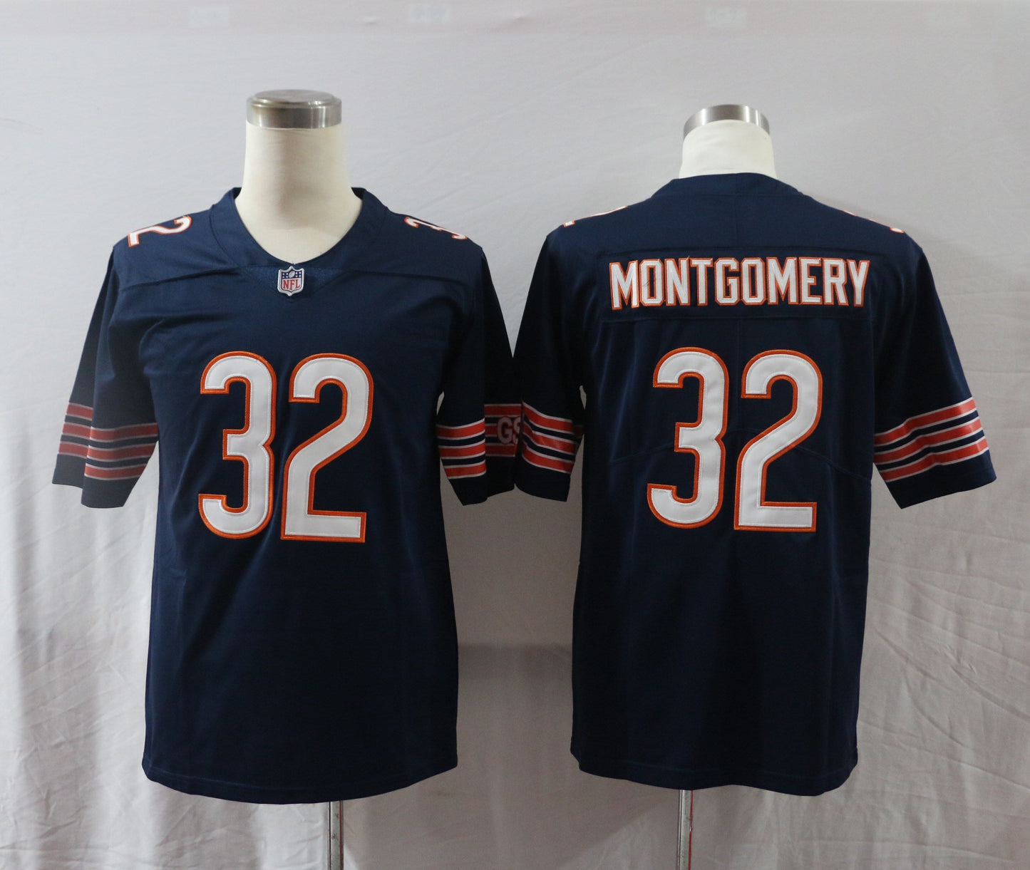 Men's Chicago Bears David Montgomery #32 Navy Game Jerseys