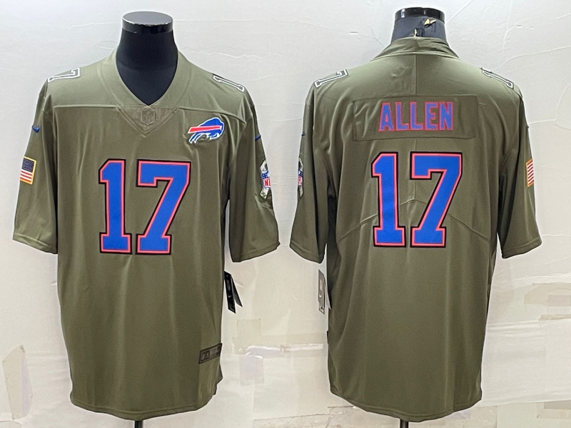 Men's Buffalo Bills Josh Allen #17 Brown Player Jerseys