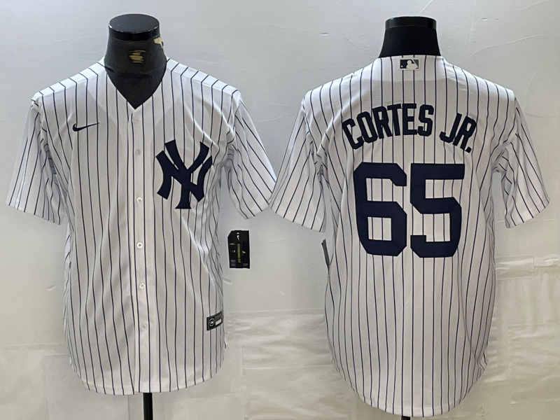 Men's New York Yankees Nestor Cortes Jr. #65 White Replica Player Jerseys