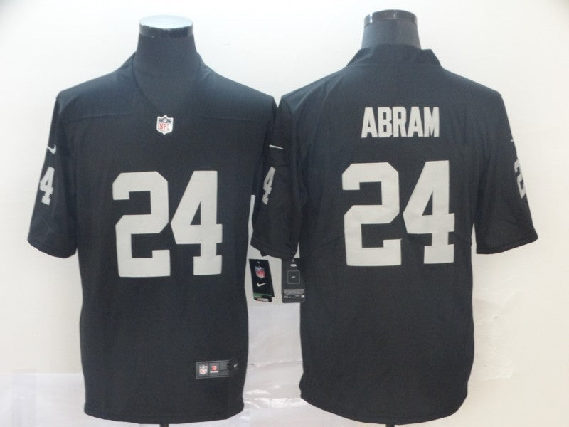 Men's Las Vegas Raiders Jonathan Abram #24 Black Game Player Jerseys