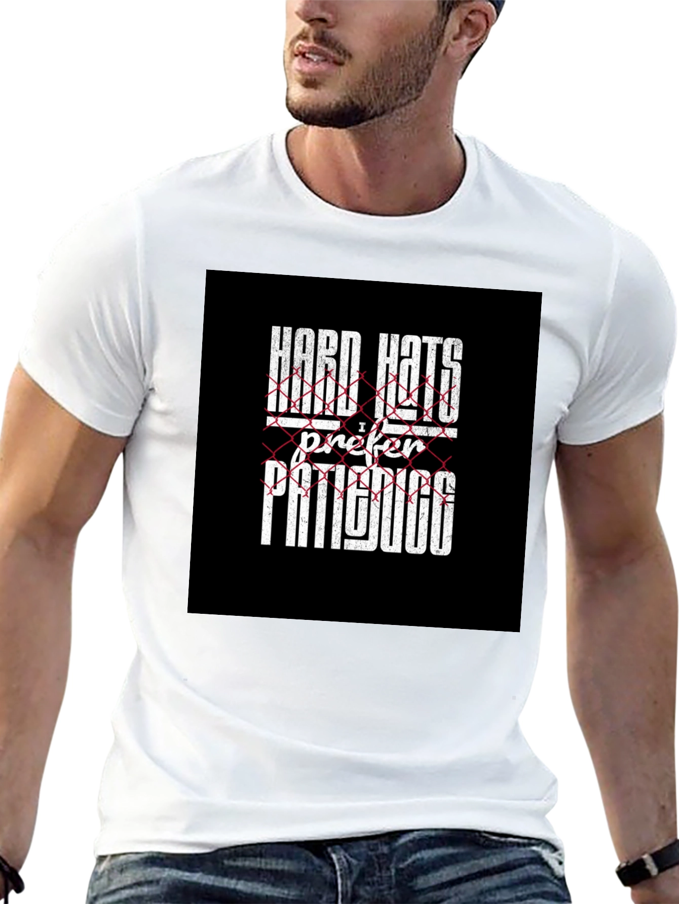 Hard Hats I Prefer Patience Black Graphic Tee