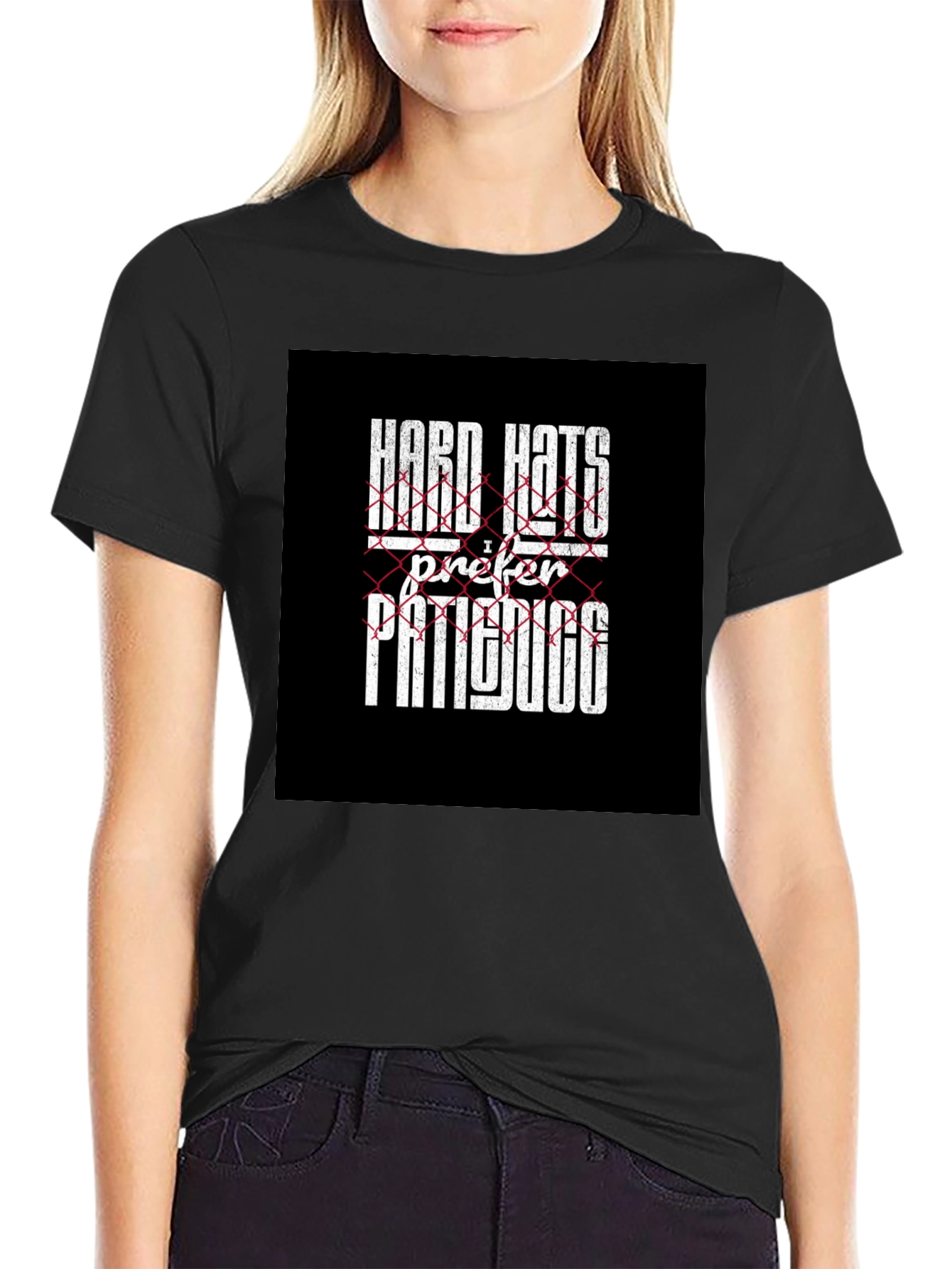 Hard Hats I Prefer Patience Black Graphic Tee