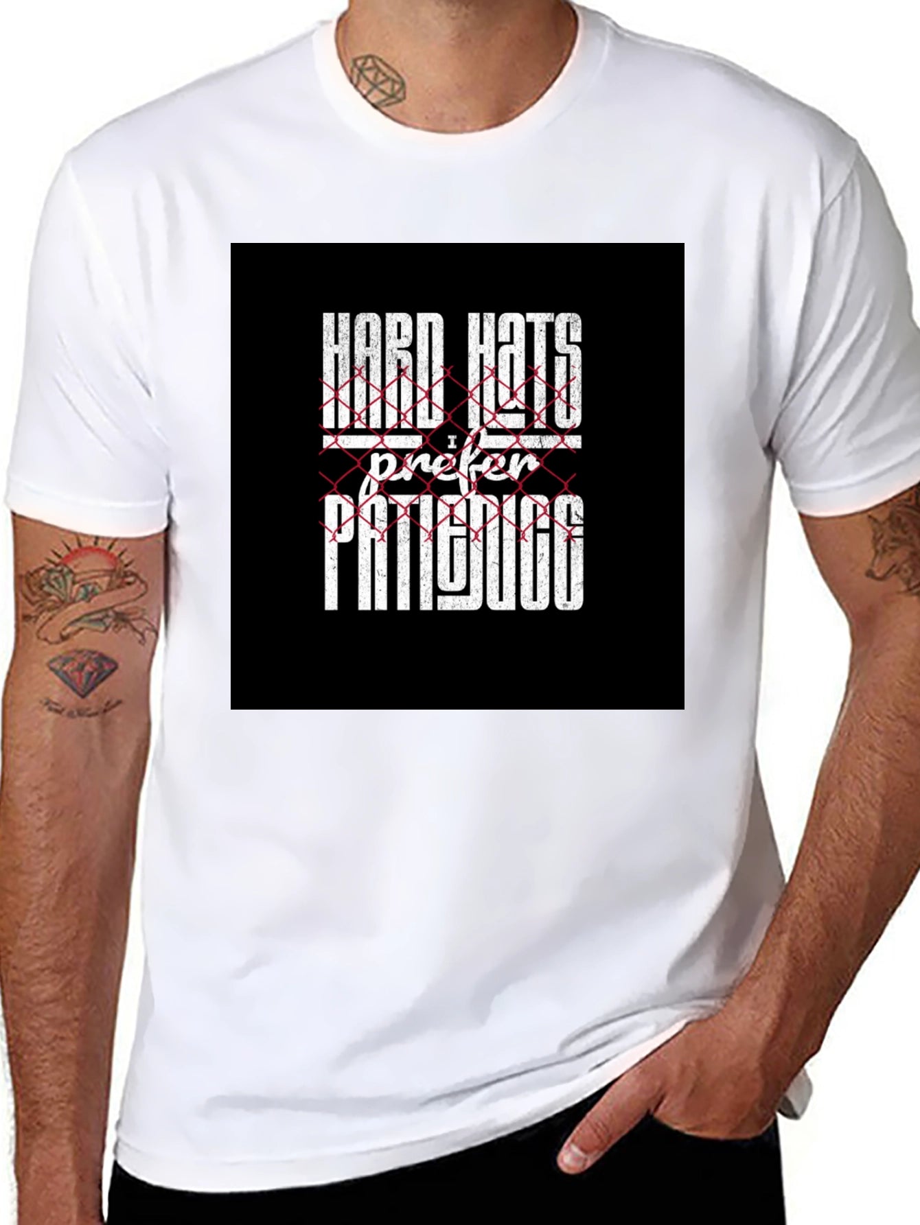Hard Hats I Prefer Patience Black Graphic Tee