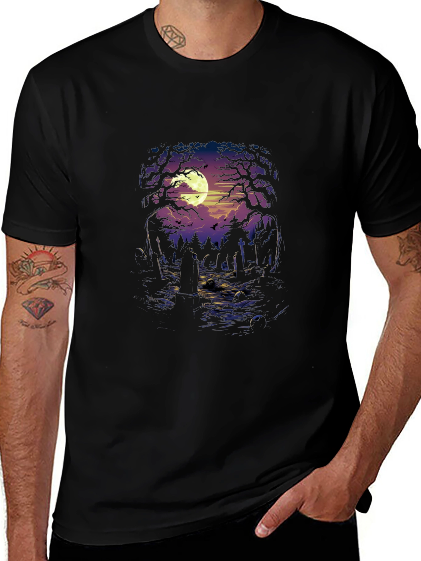 Mystic Graveyard Black T-Shirt