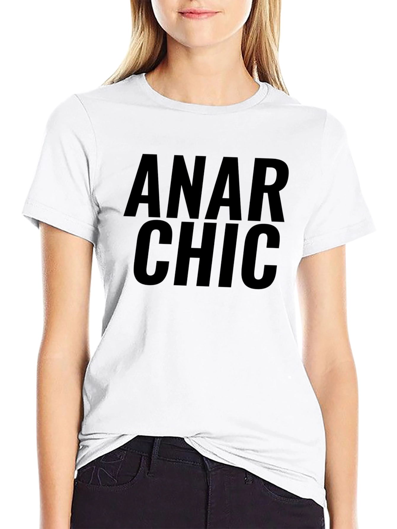 Anar Chic Mens Black T-Shirt