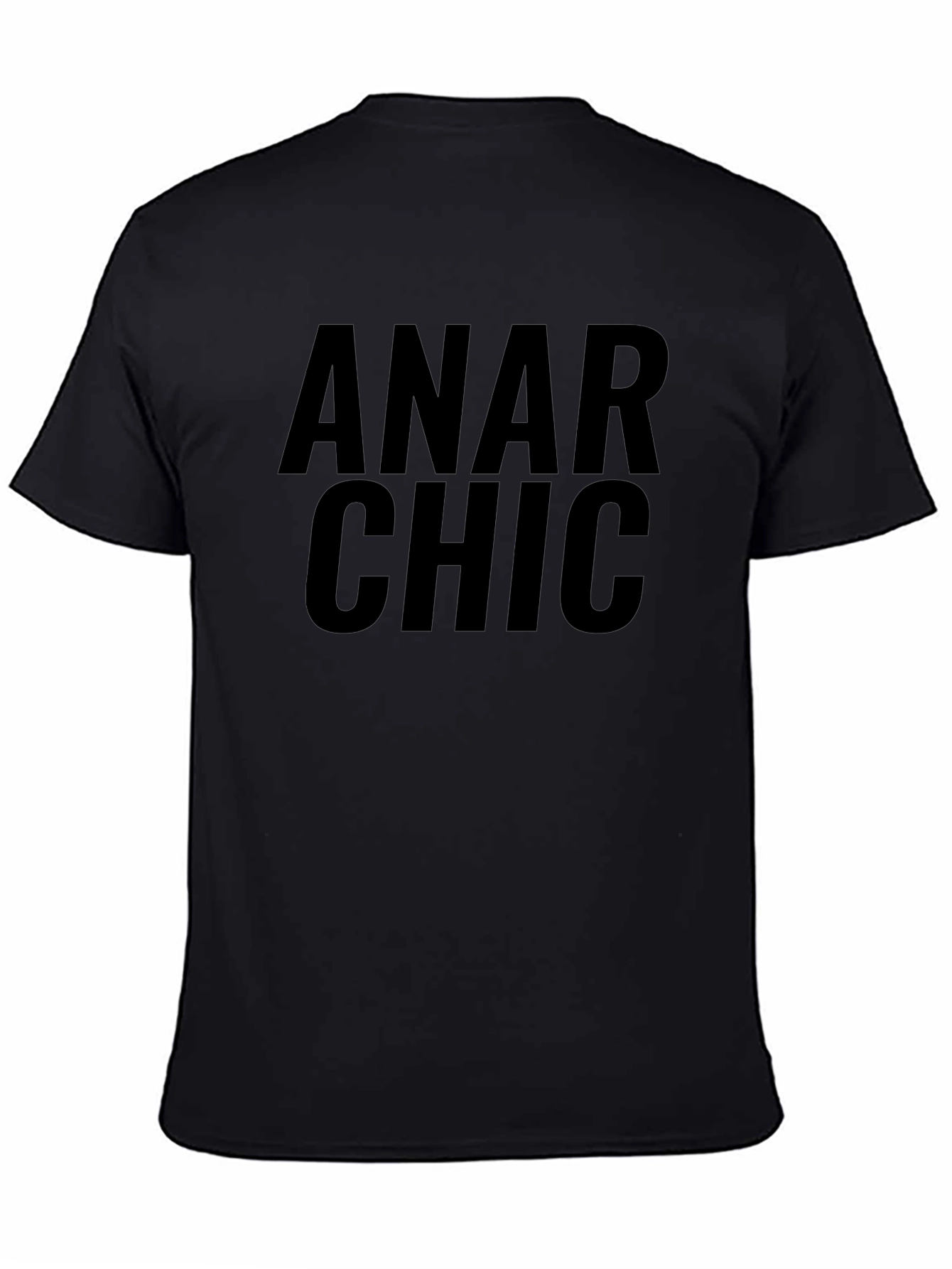 Anar Chic Mens Black T-Shirt
