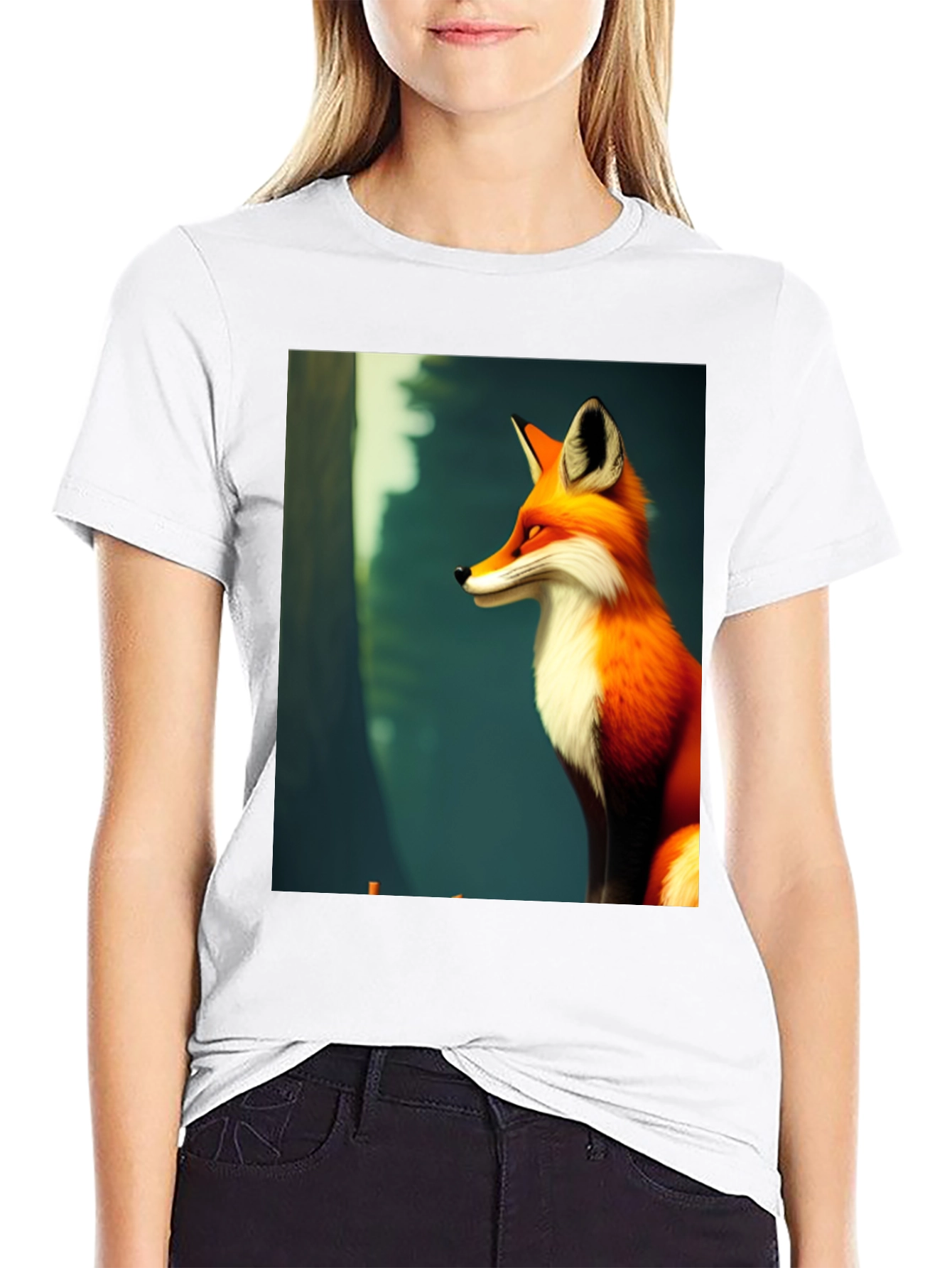 Fox Graphic Black T-Shirt - Stylish Mens Tee