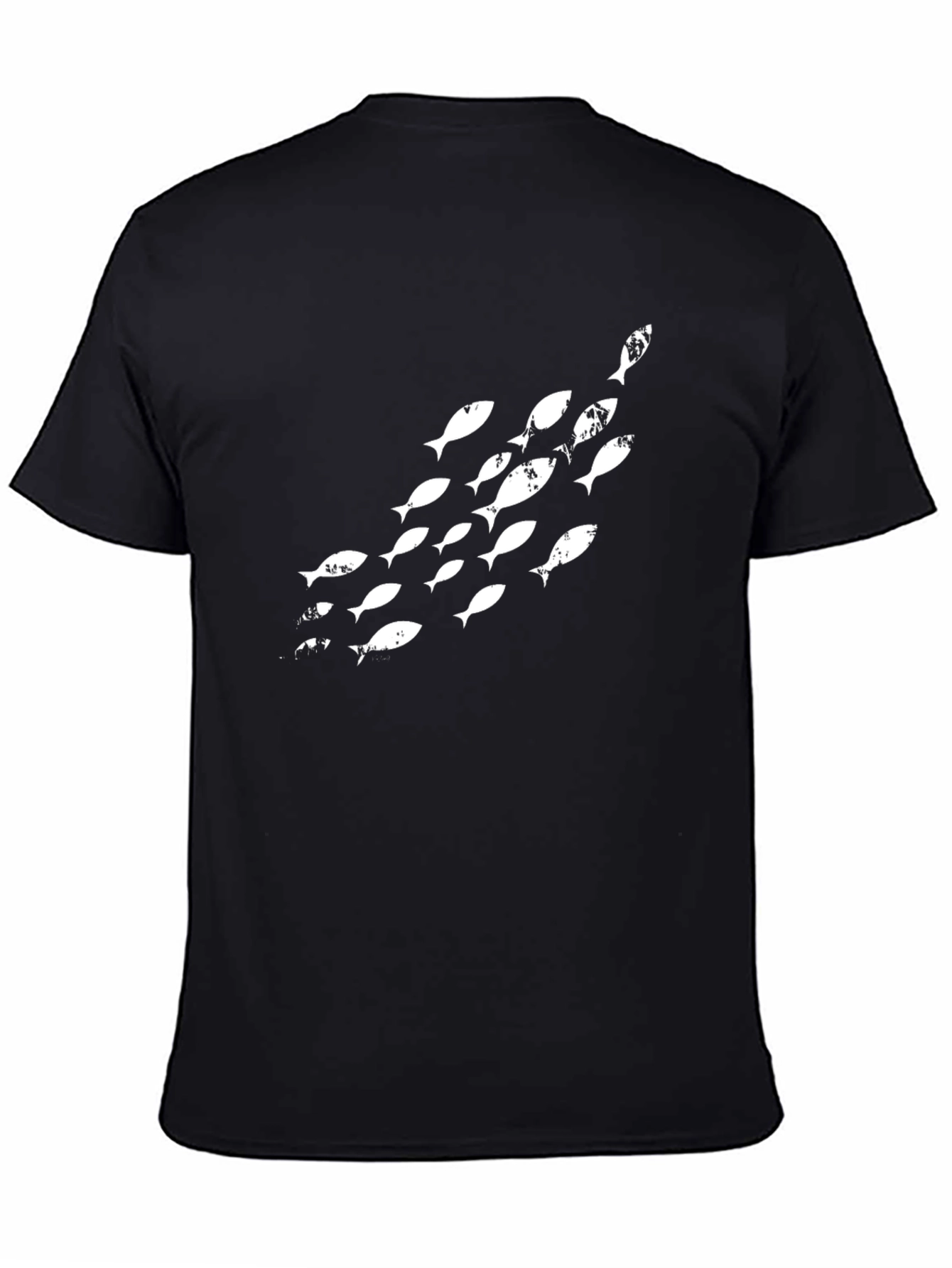 School of Fish Graphic Black T-Shirt