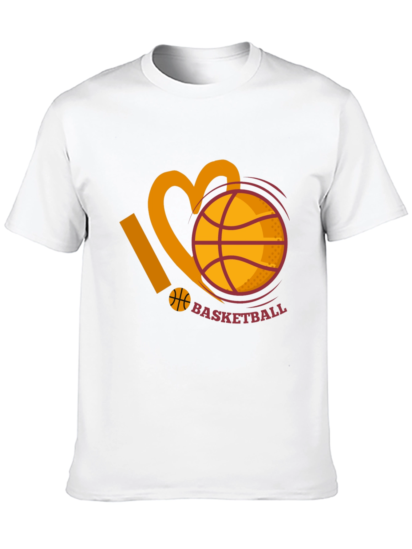 I Love Basketball Graphic Tee - Black