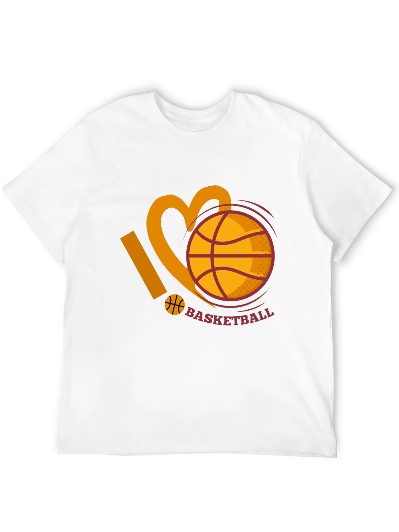 I Love Basketball Graphic Tee - Black