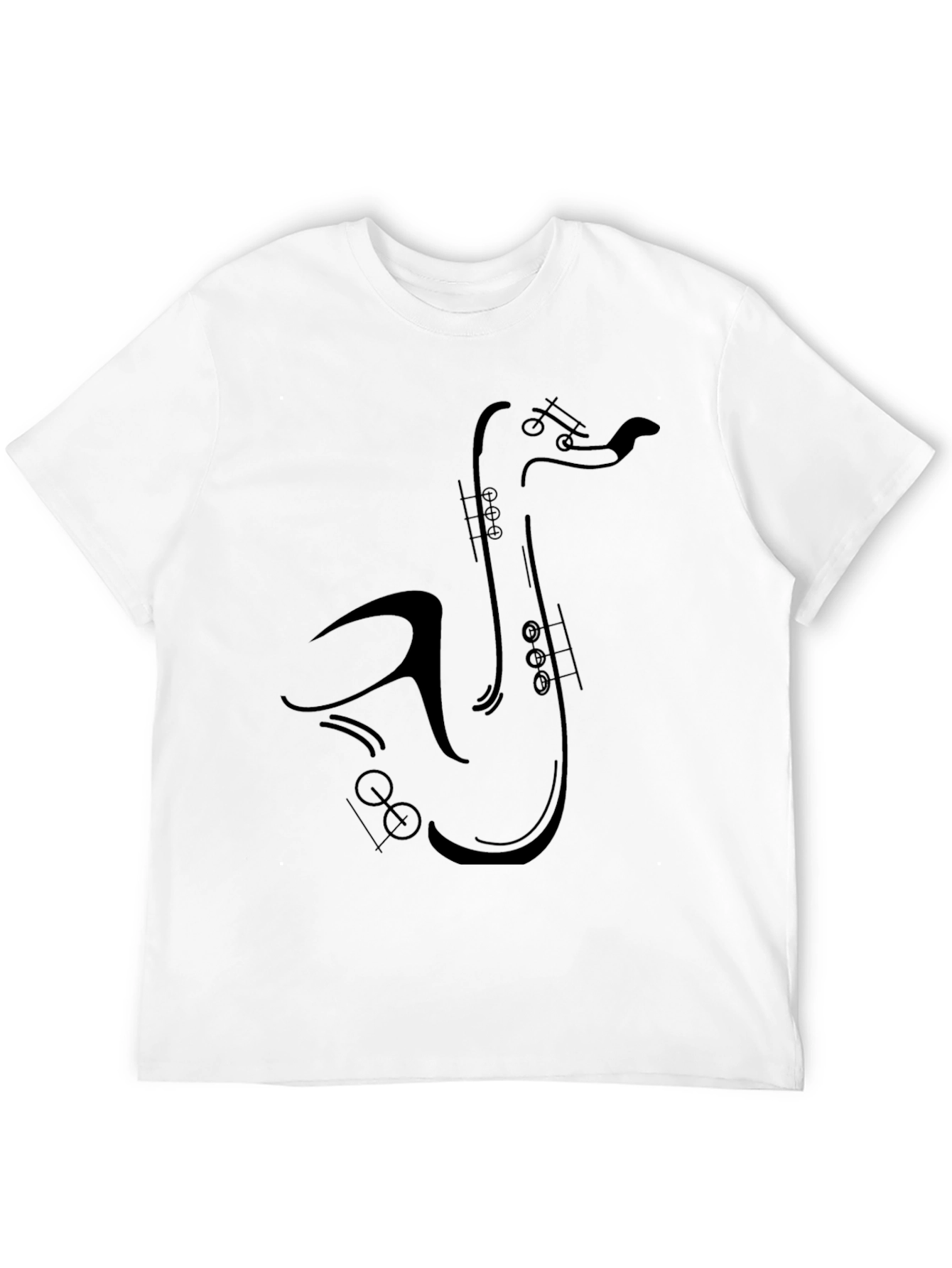 Saxophone Graphic Black T-Shirt - Musician Style