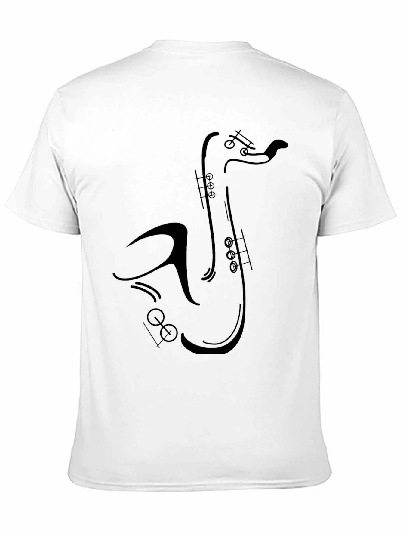Saxophone Graphic Black T-Shirt - Musician Style