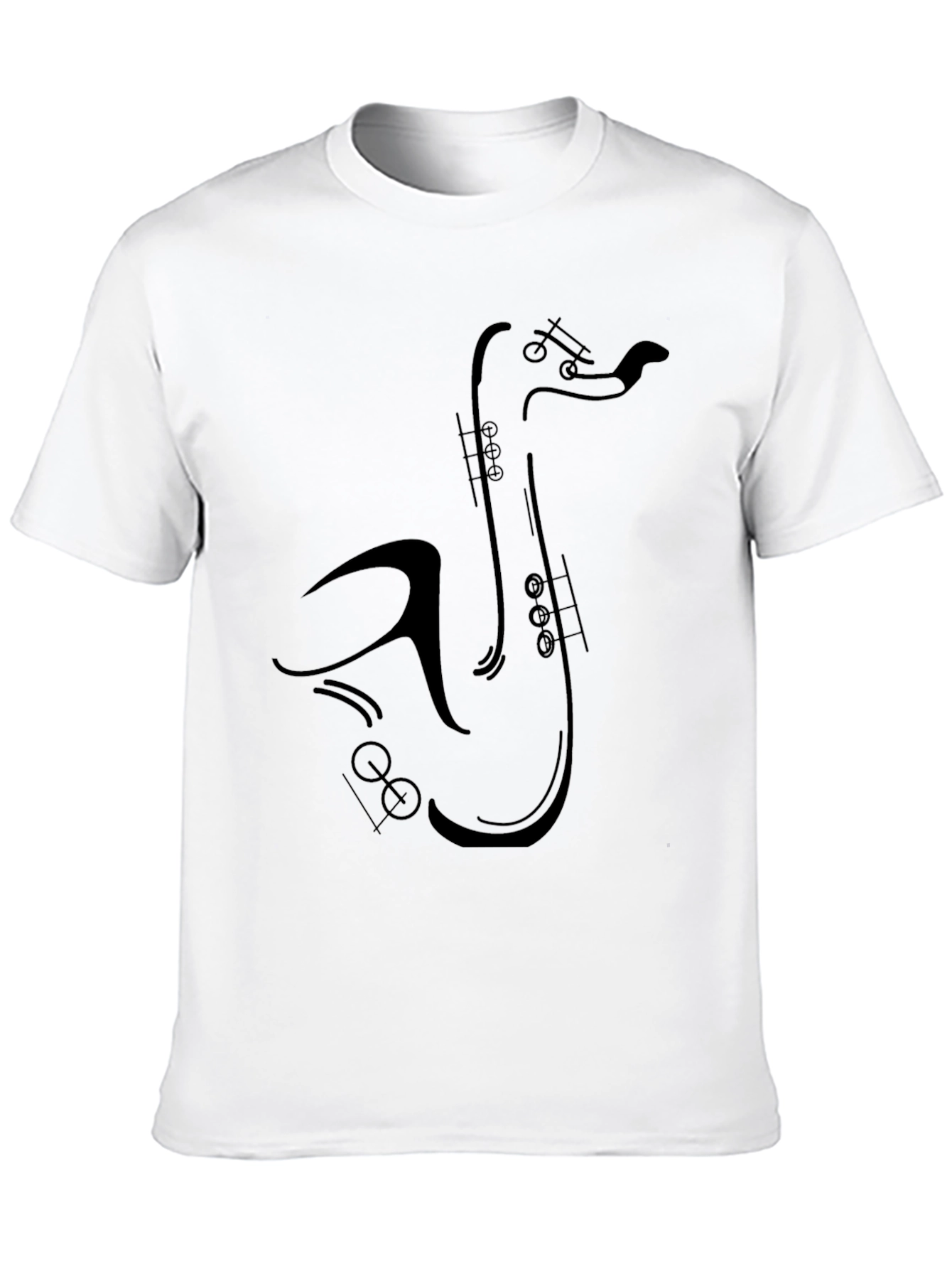 Saxophone Graphic Black T-Shirt - Musician Style