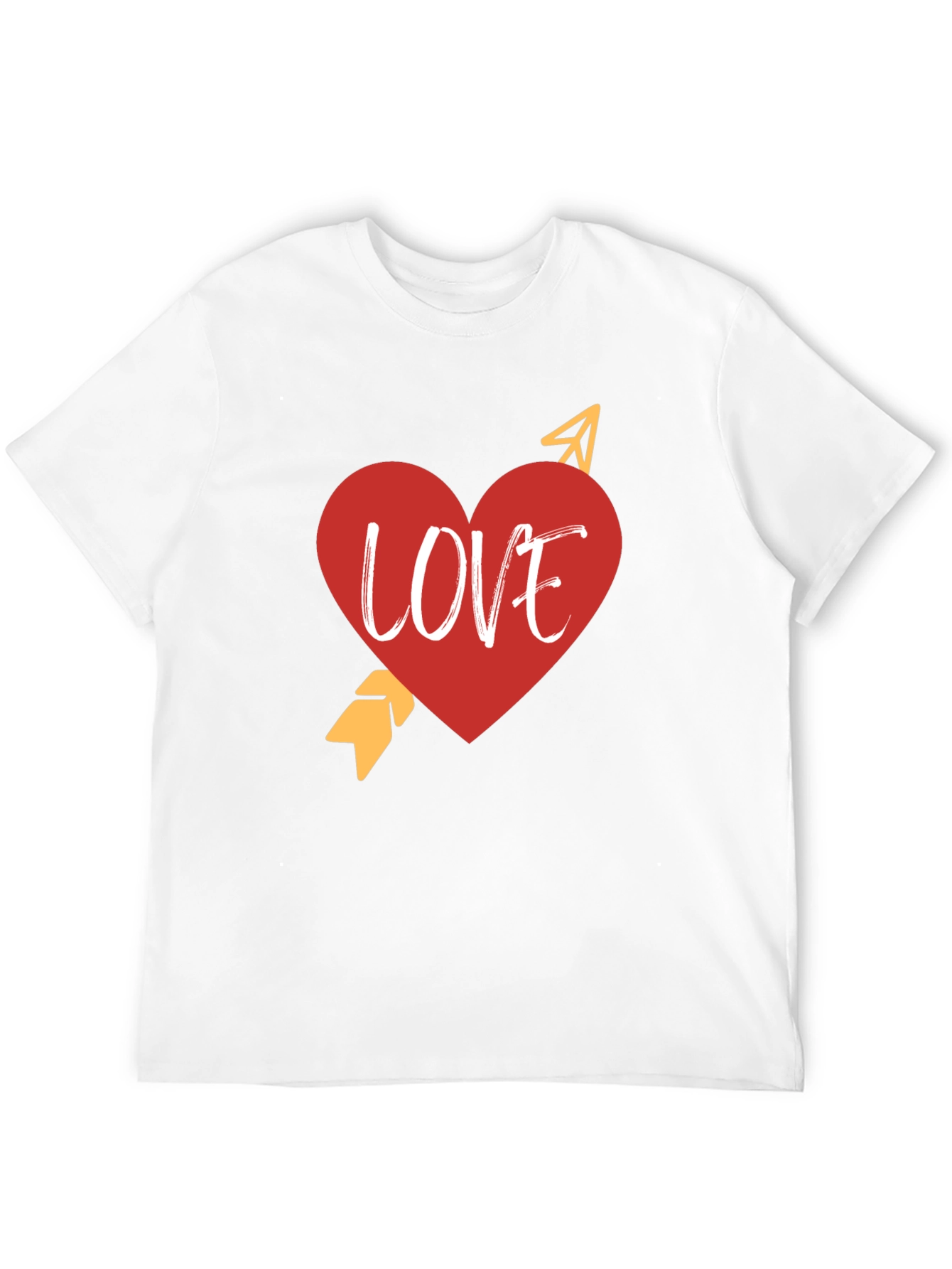 Love Heart Arrow Black T-Shirt