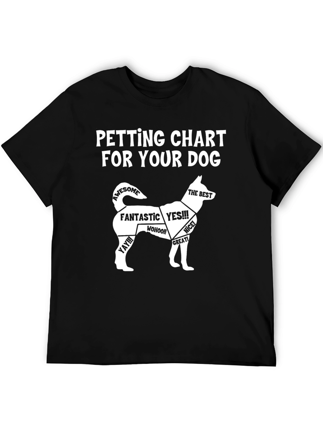 Petting Chart Dog Lover T-Shirt