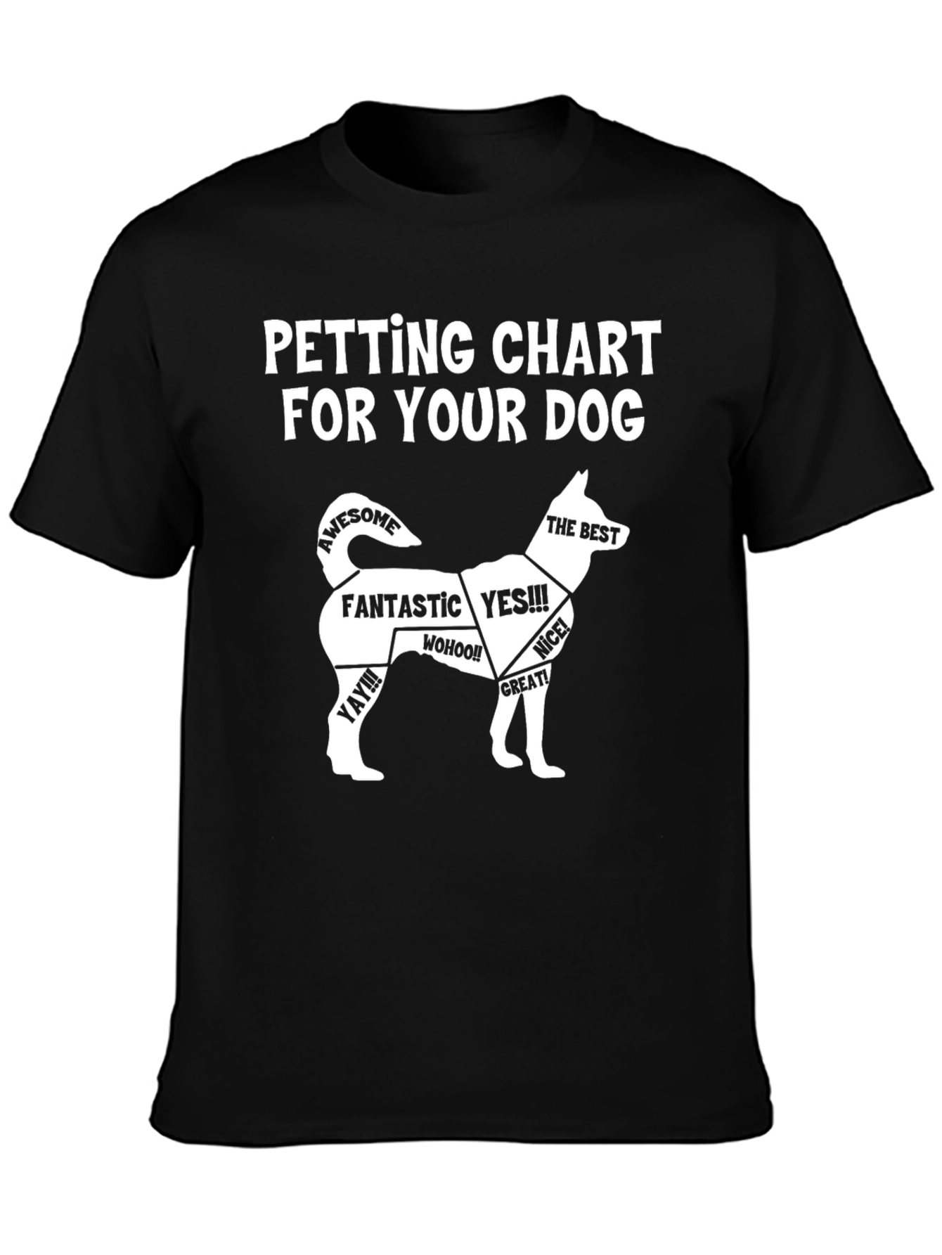 Petting Chart Dog Lover T-Shirt