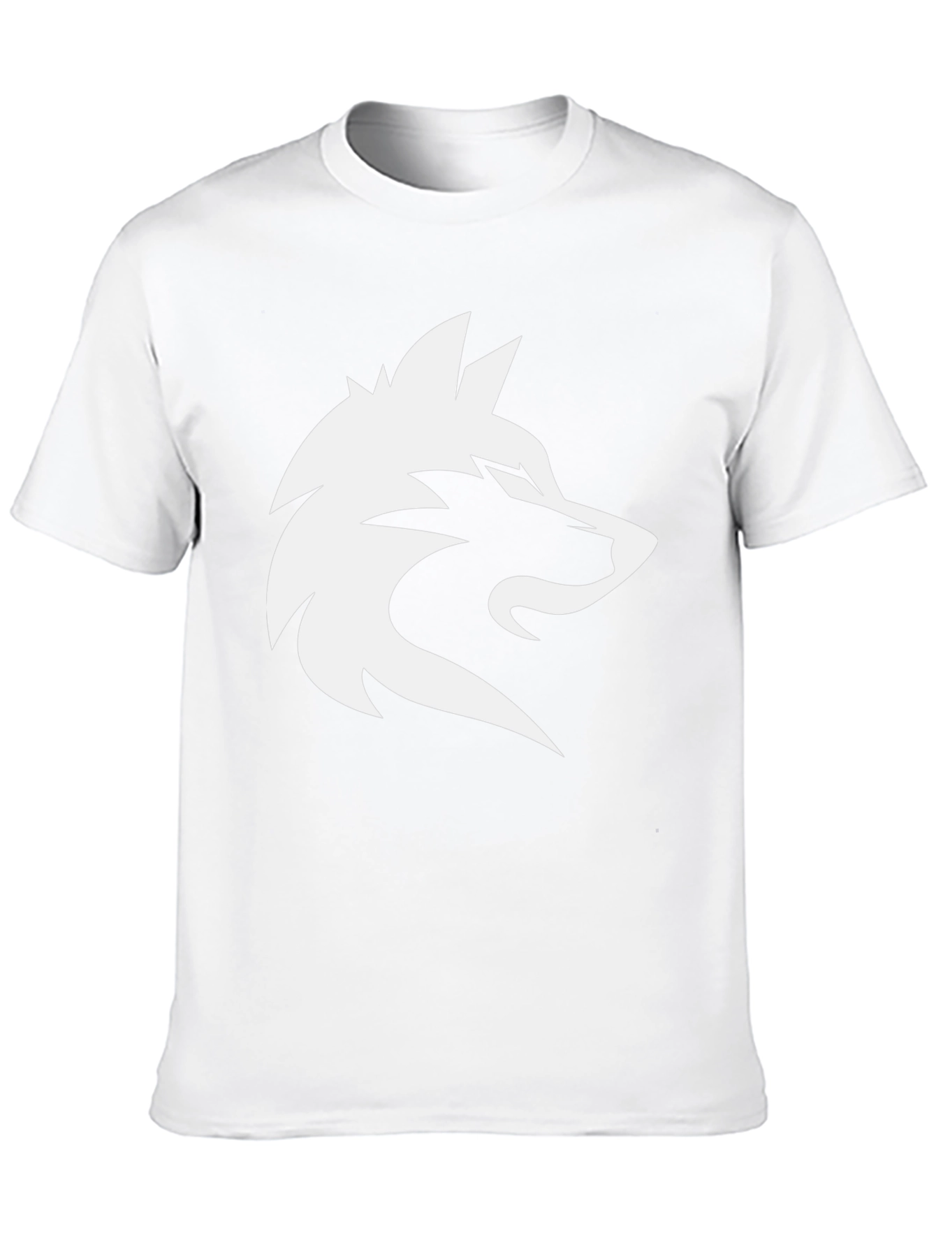 Black T-Shirt with Wolf Graphic