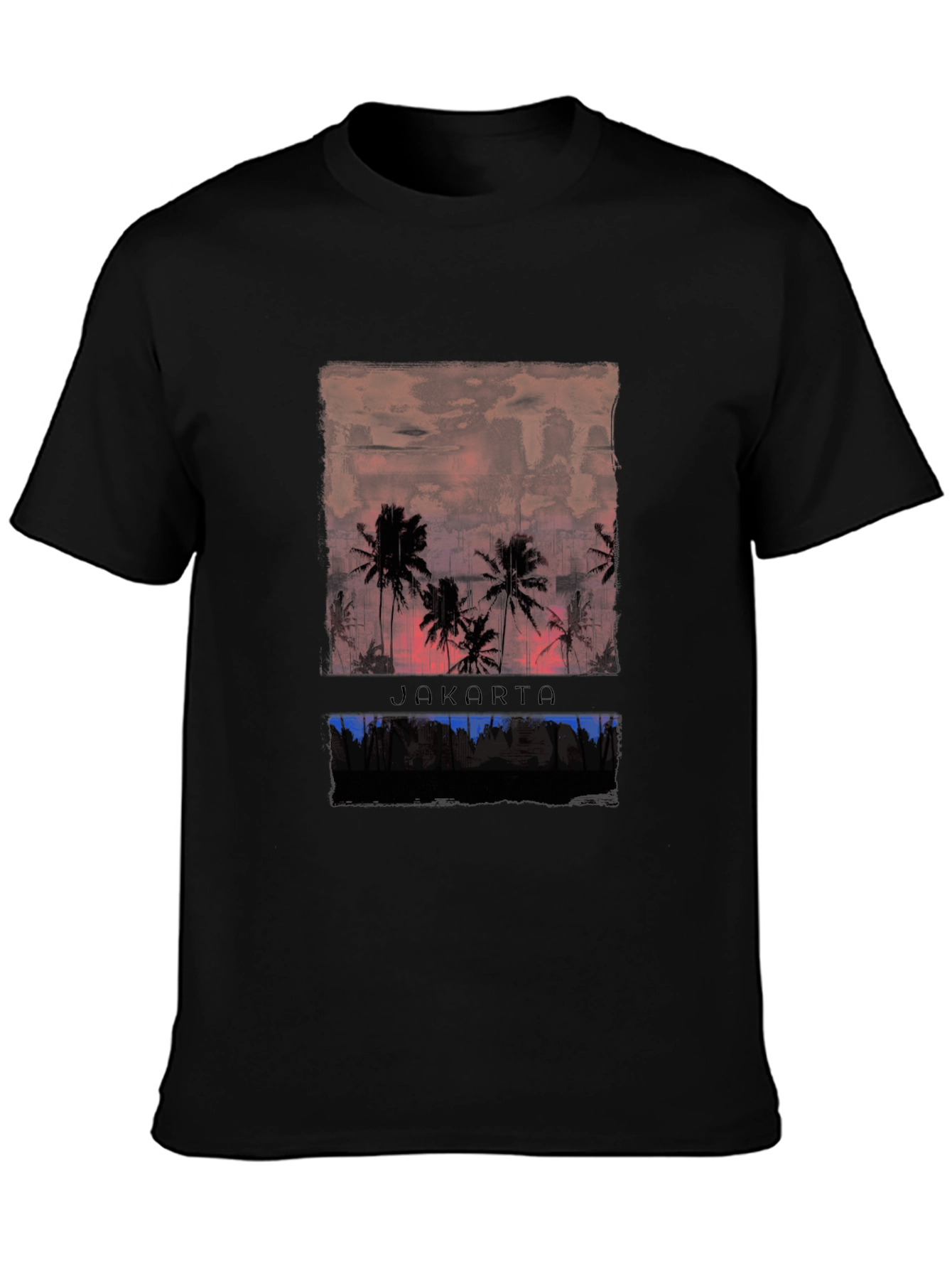 Jakarta Palm Sunset Graphic Tee