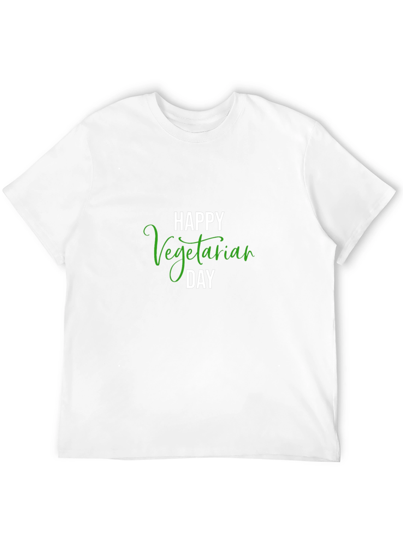 Happy Vegetarian Day Black T-Shirt
