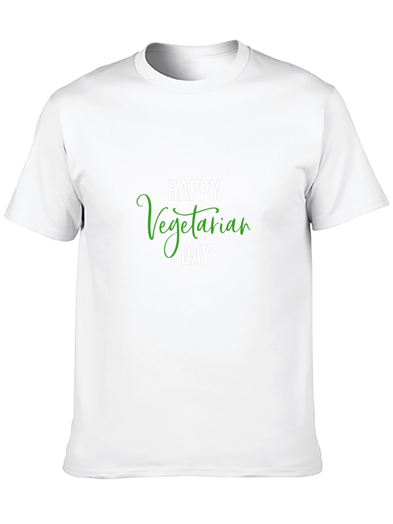 Happy Vegetarian Day Black T-Shirt