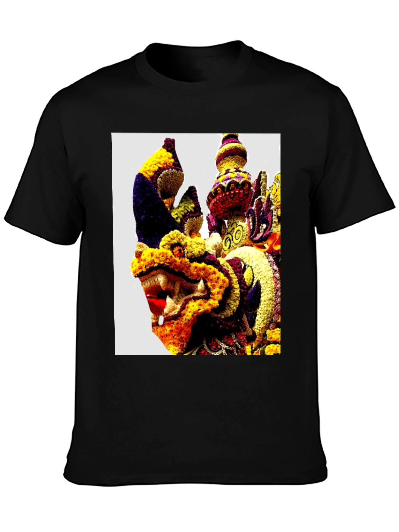 Dragon Floral Art Graphic Tee