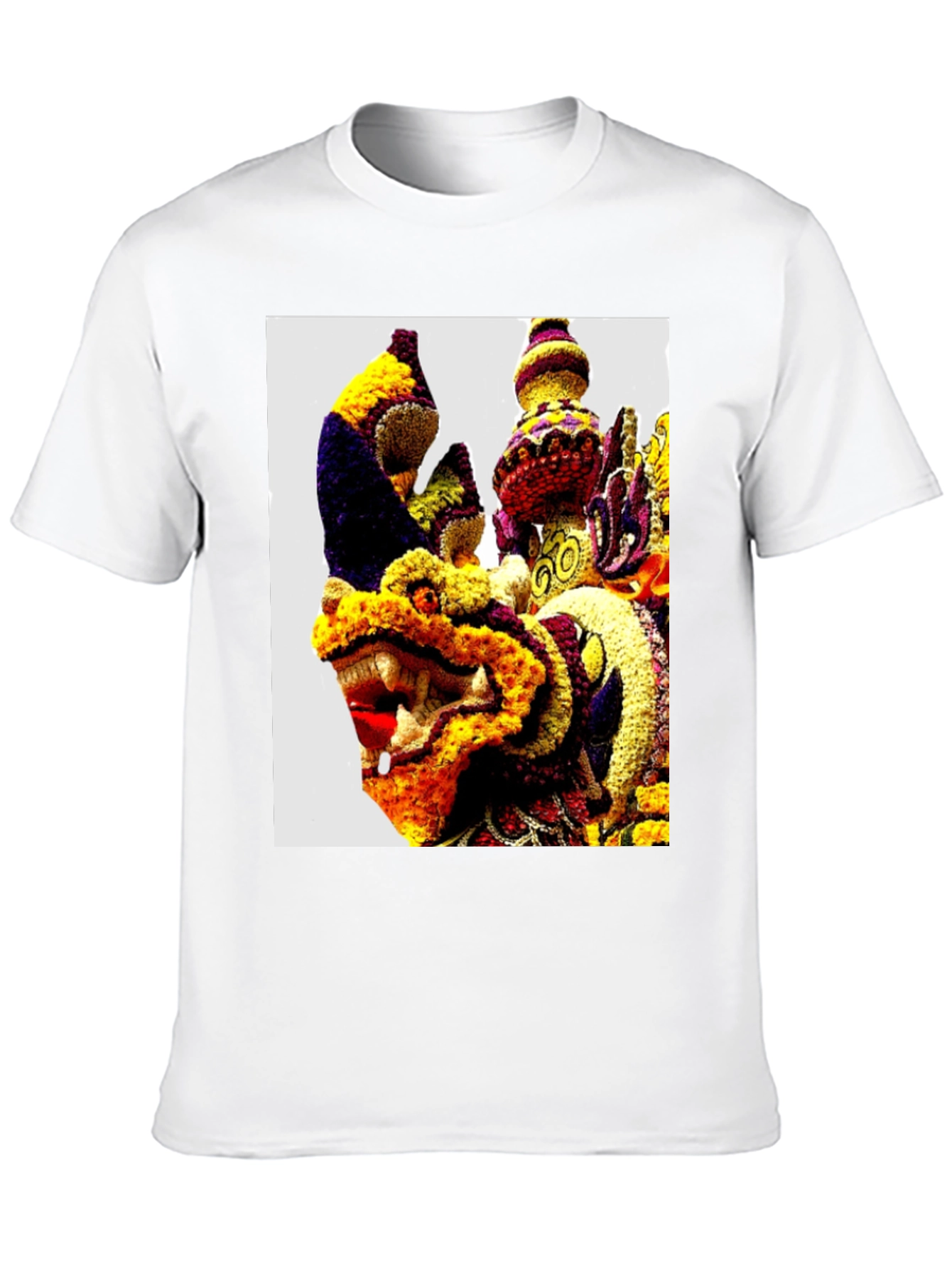 Dragon Floral Art Graphic Tee