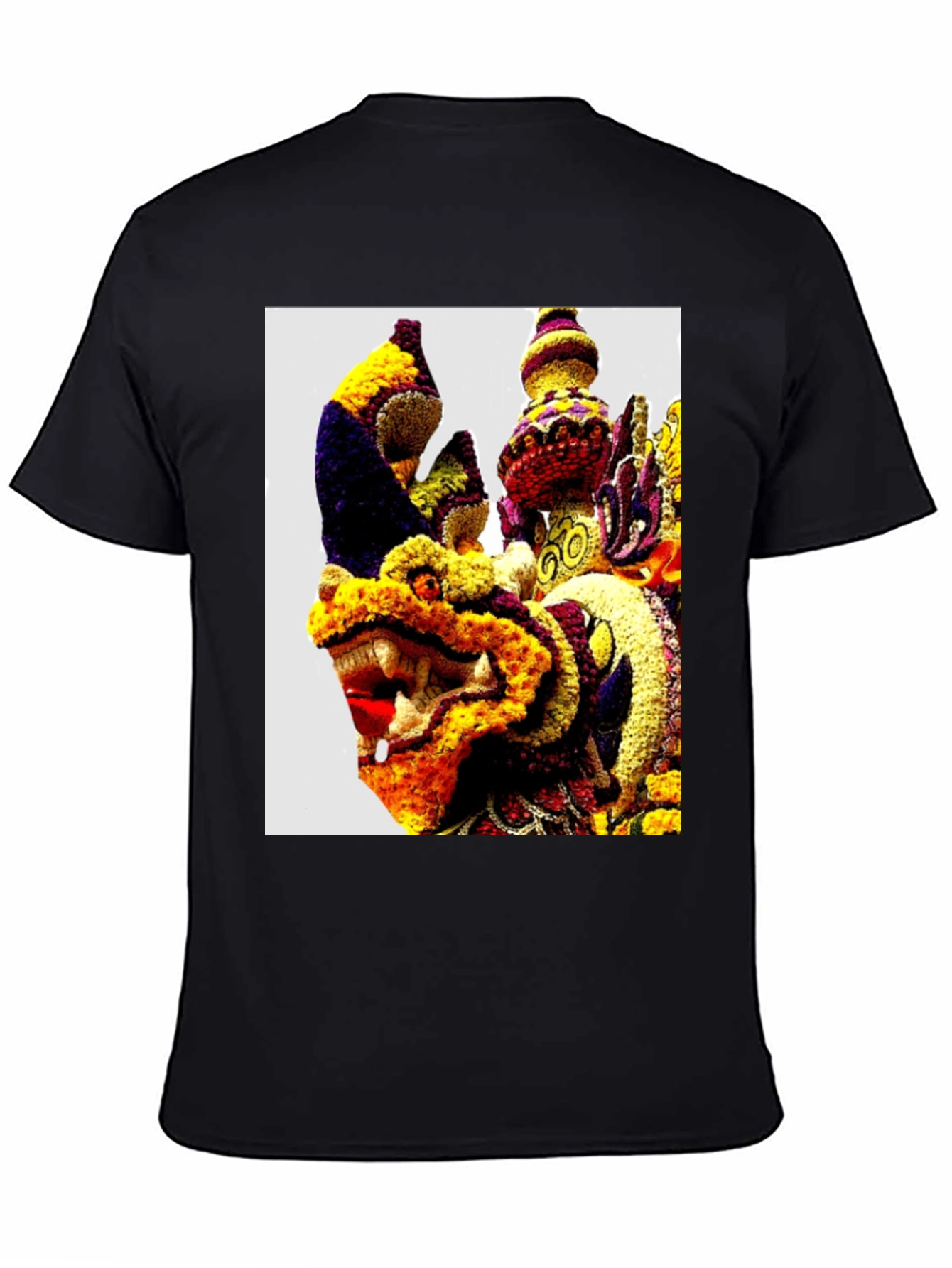 Dragon Floral Art Graphic Tee