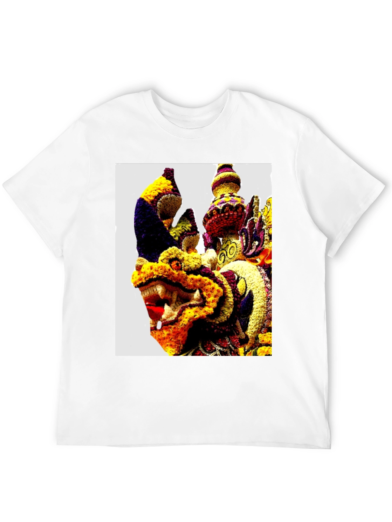 Dragon Floral Art Graphic Tee