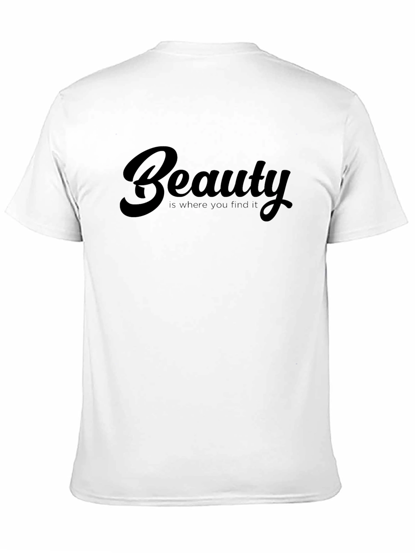 Beauty Quote Graphic Print Black T-Shirt