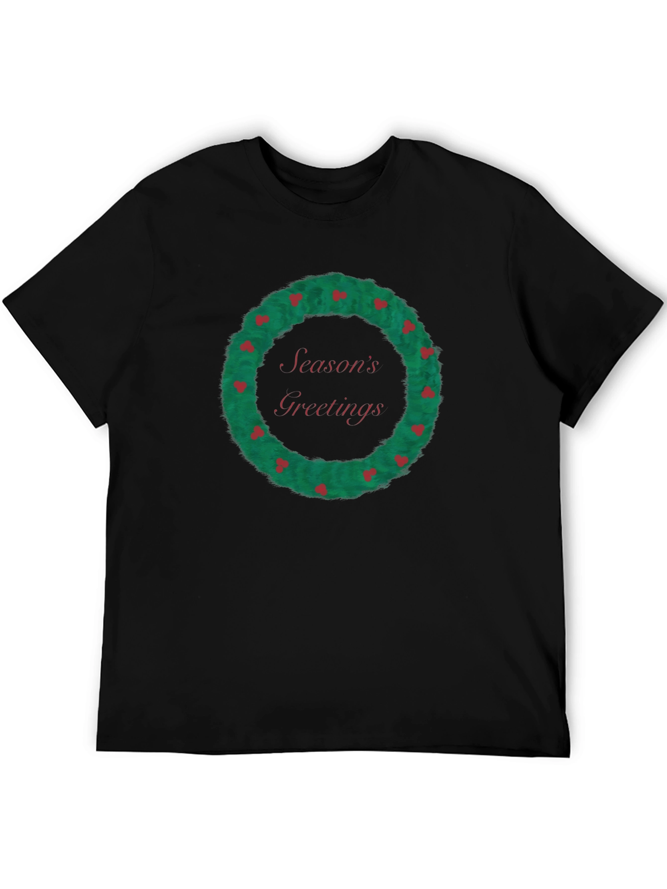 Seasons Greetings Wreath Graphic Tee