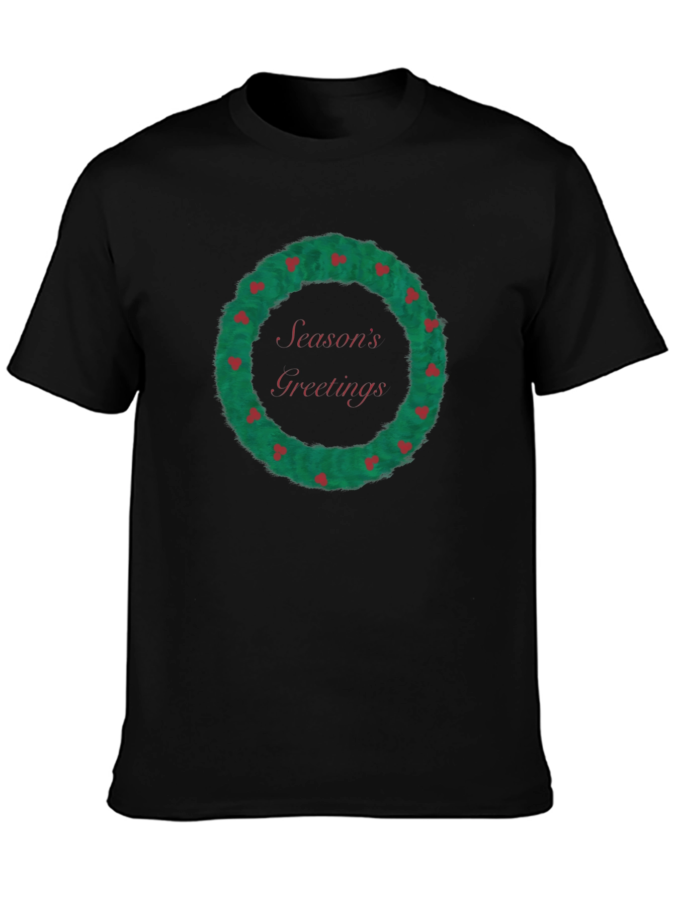 Seasons Greetings Wreath Graphic Tee
