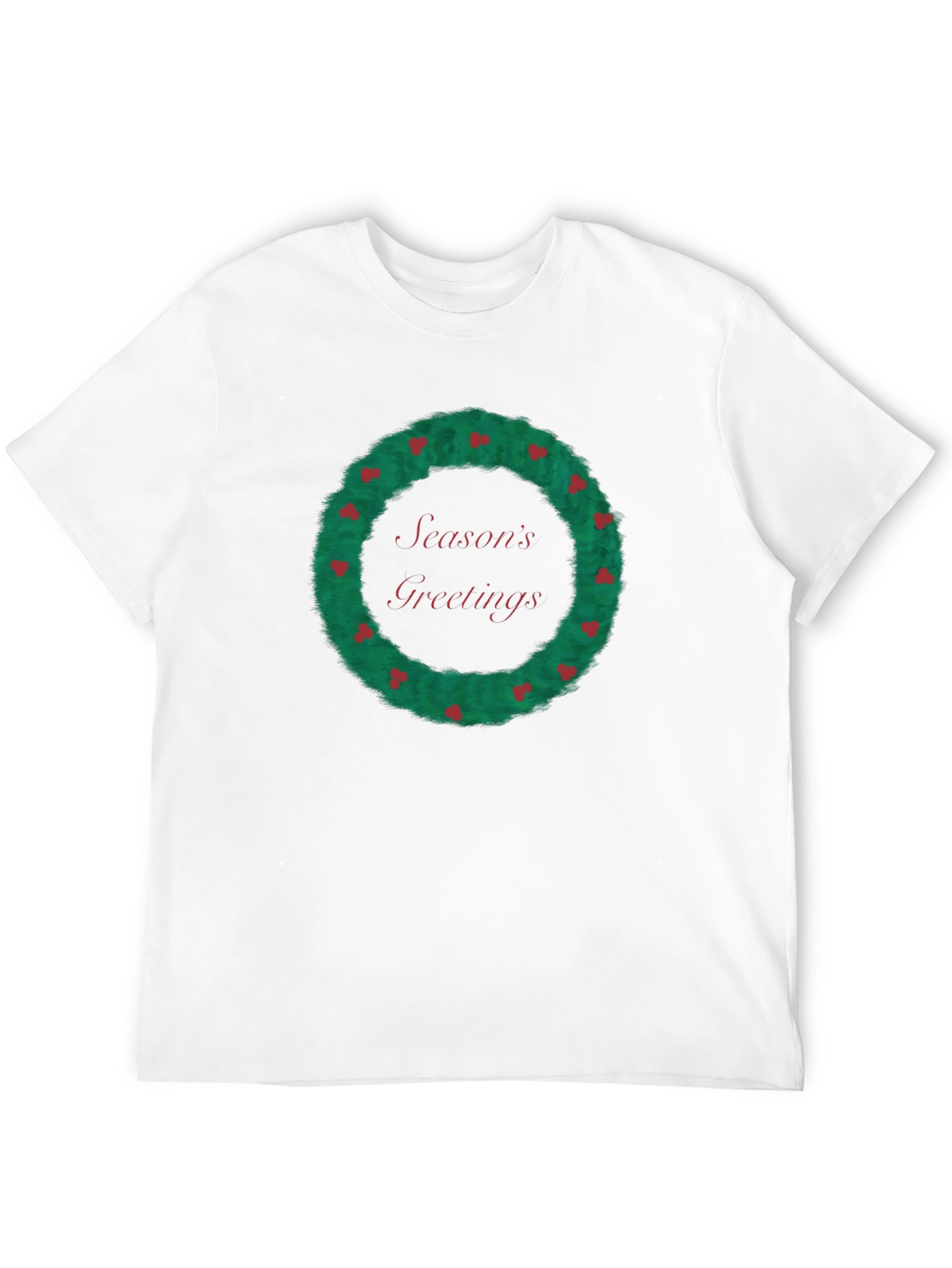 Seasons Greetings Wreath Graphic Tee