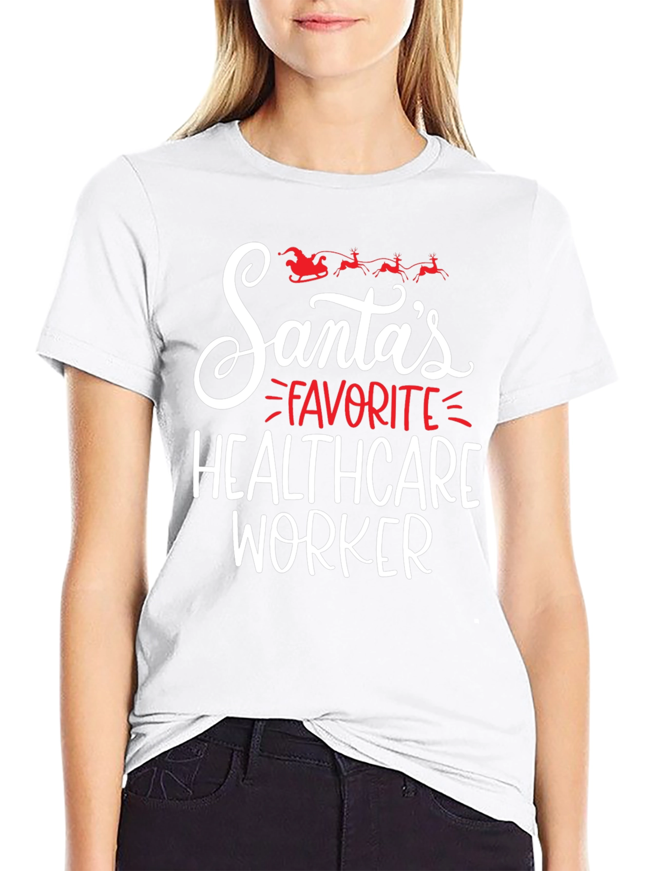 Santas Favorite Healthcare Worker T-Shirt