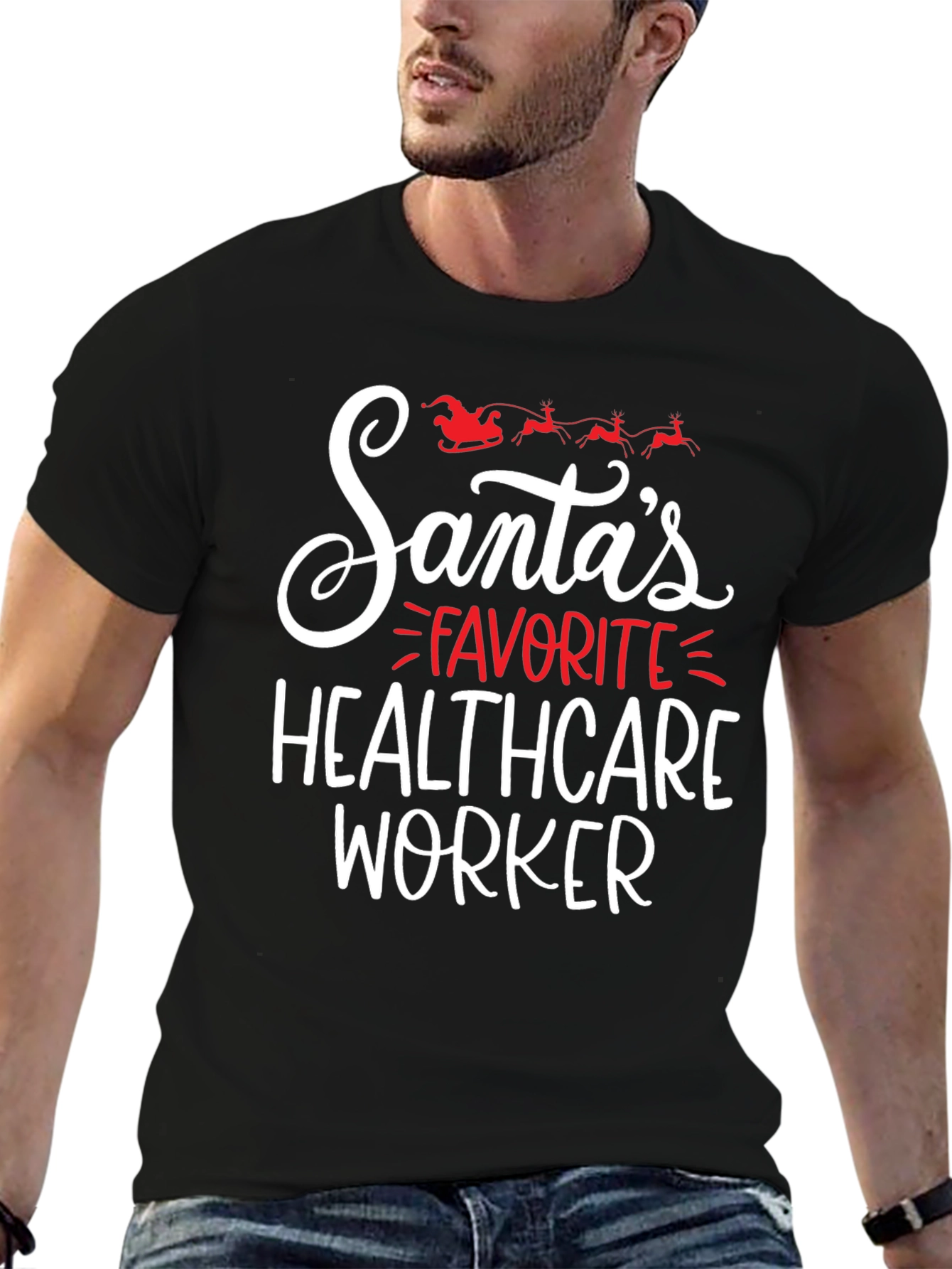 Santas Favorite Healthcare Worker T-Shirt