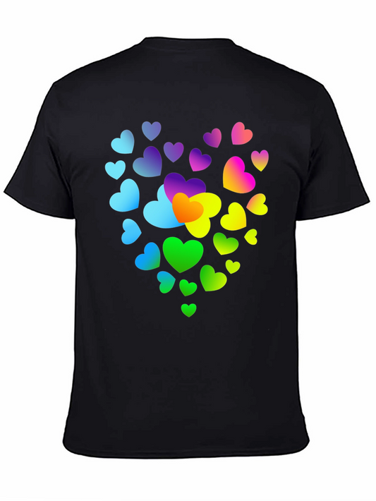 Rainbow Heart T-Shirt - Colorful Graphic Tee