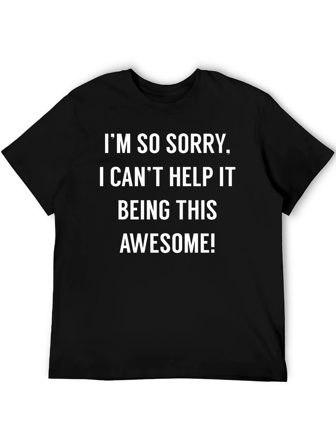 Funny Awesome Graphic Tee - Mens Black T-Shirt