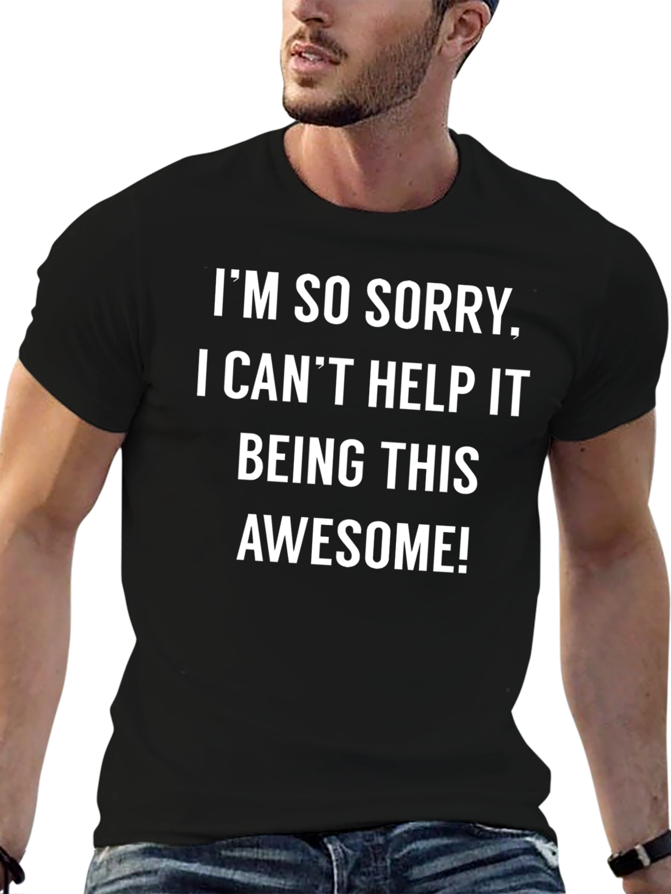 Funny Awesome Graphic Tee - Mens Black T-Shirt