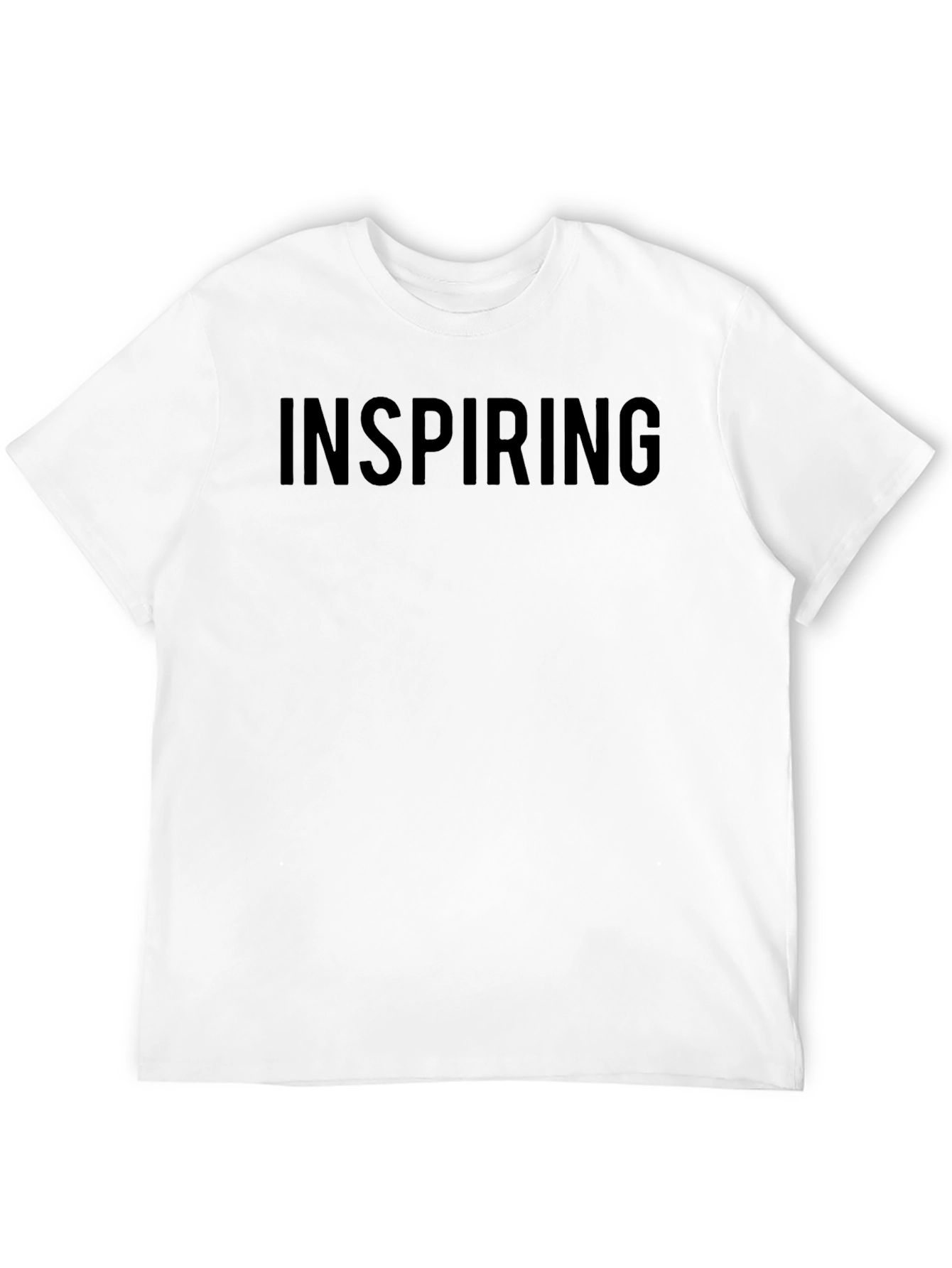 Inspiring Black Crew Neck T-Shirt - Mens Fashion