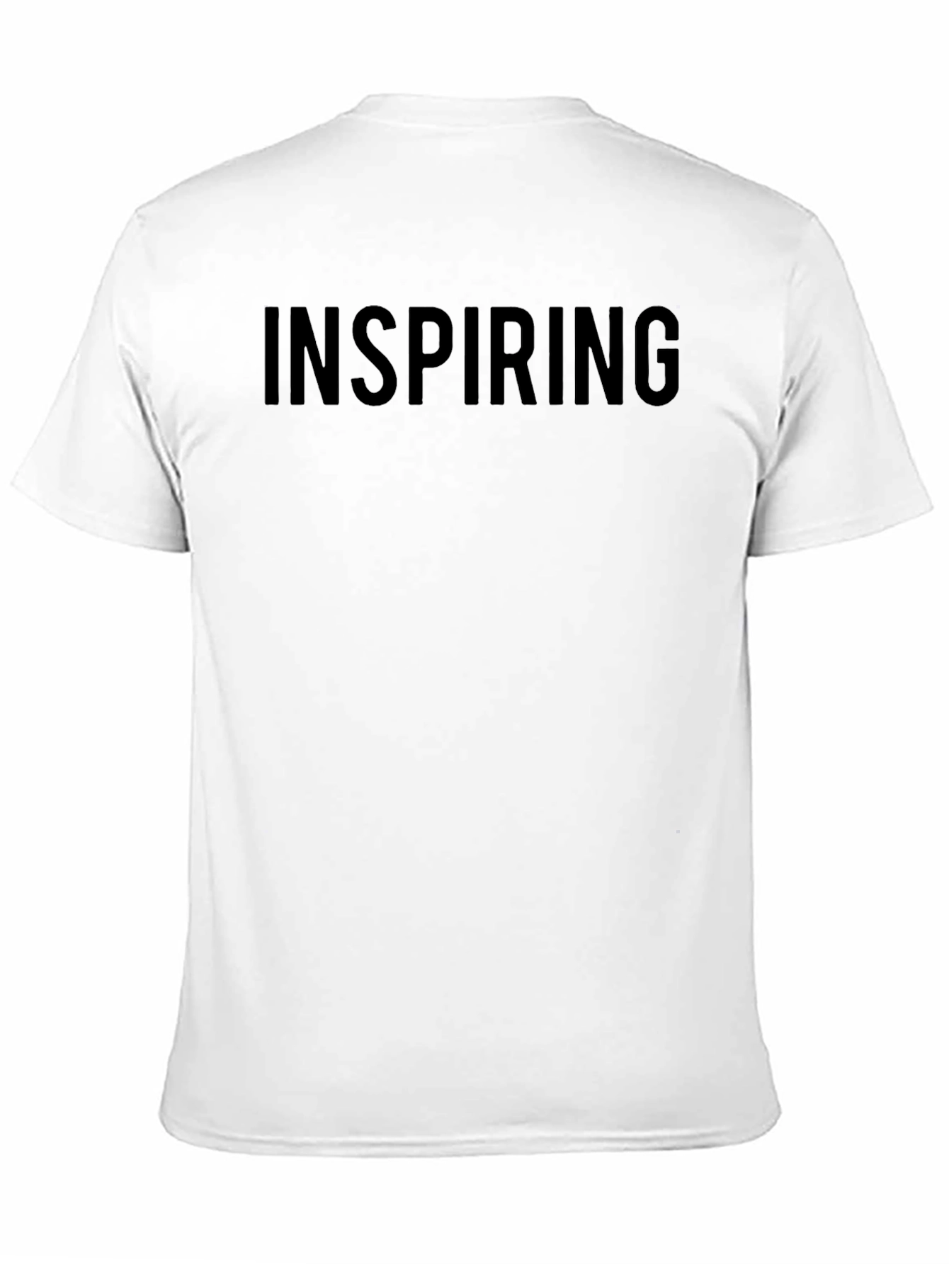 Inspiring Black Crew Neck T-Shirt - Mens Fashion