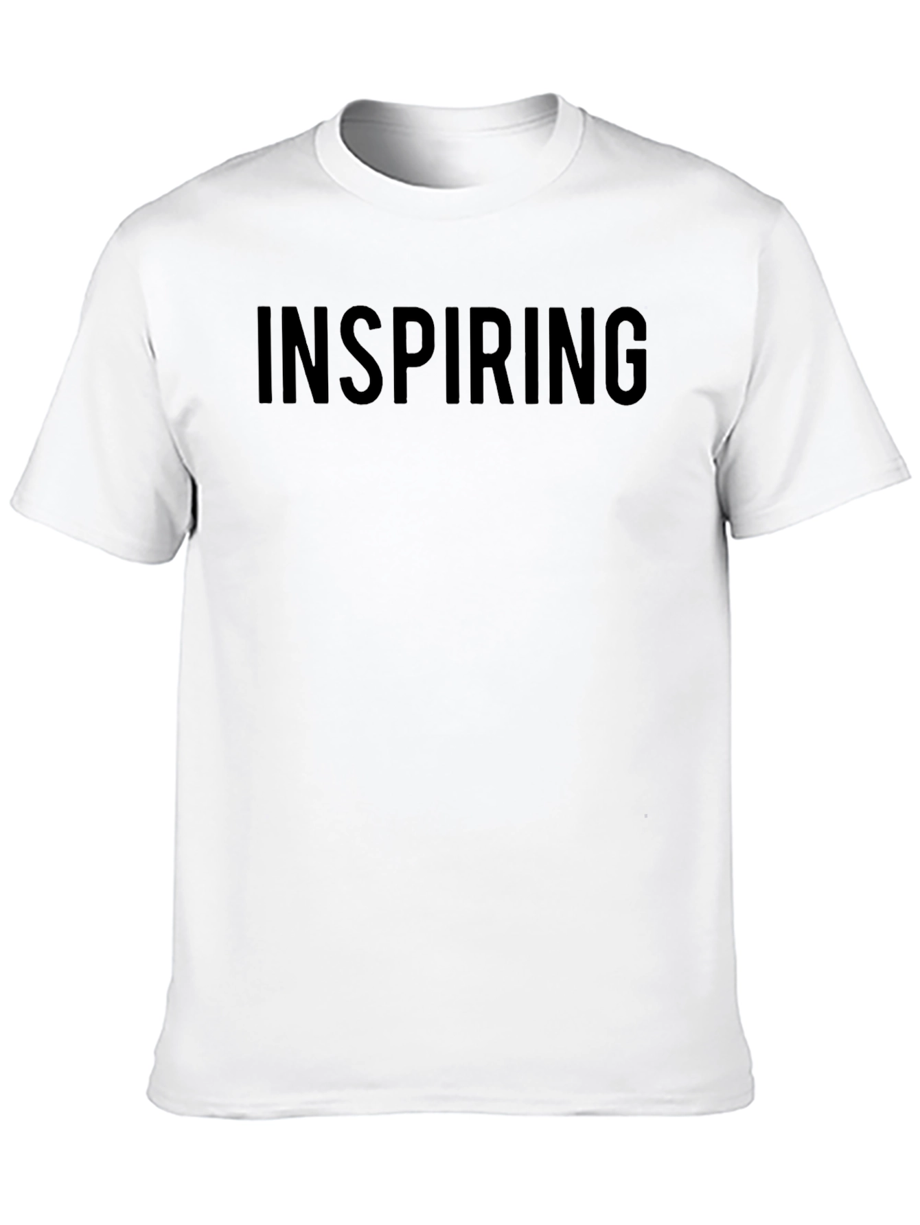 Inspiring Black Crew Neck T-Shirt - Mens Fashion