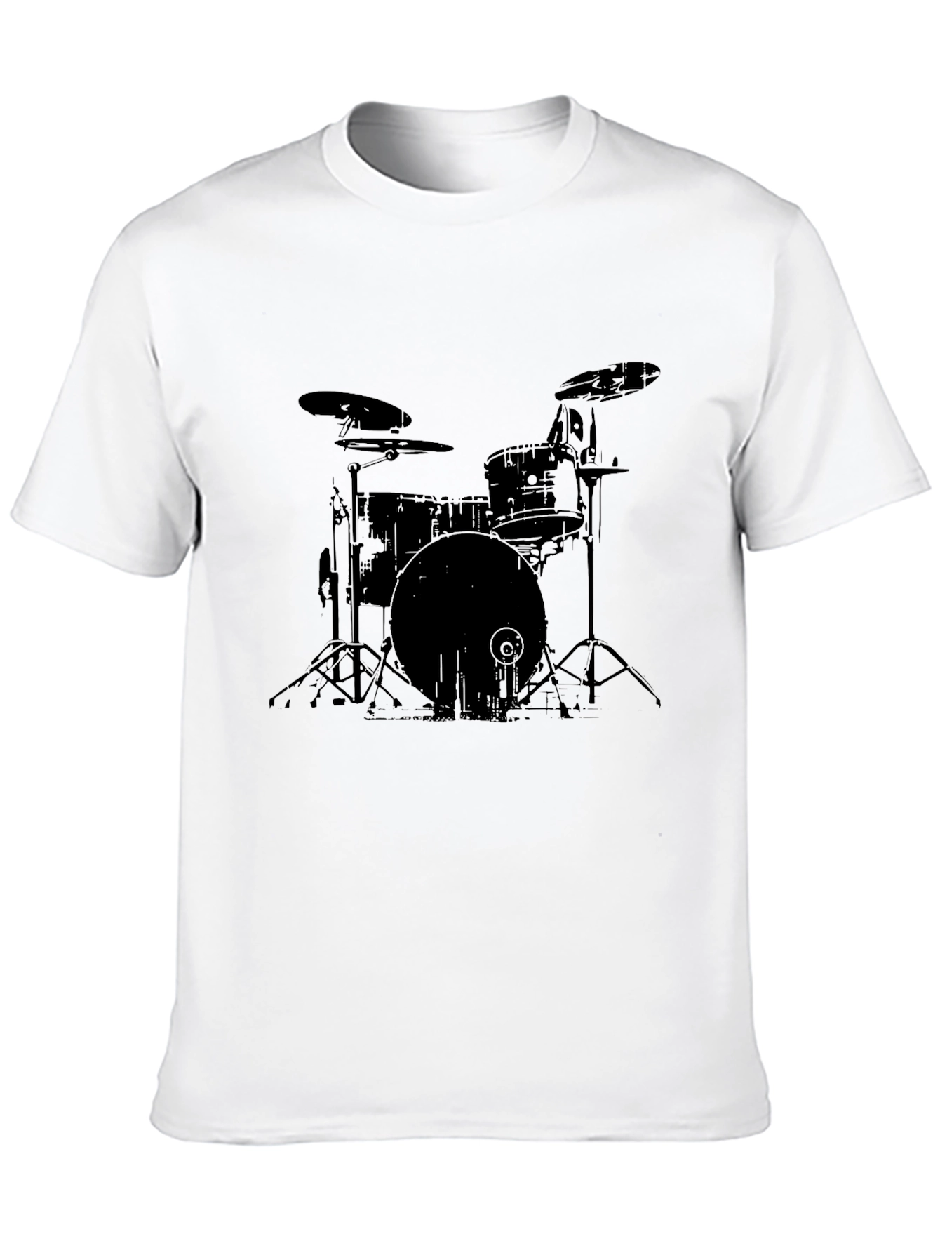 Drum Kit Graphic Tee - Black