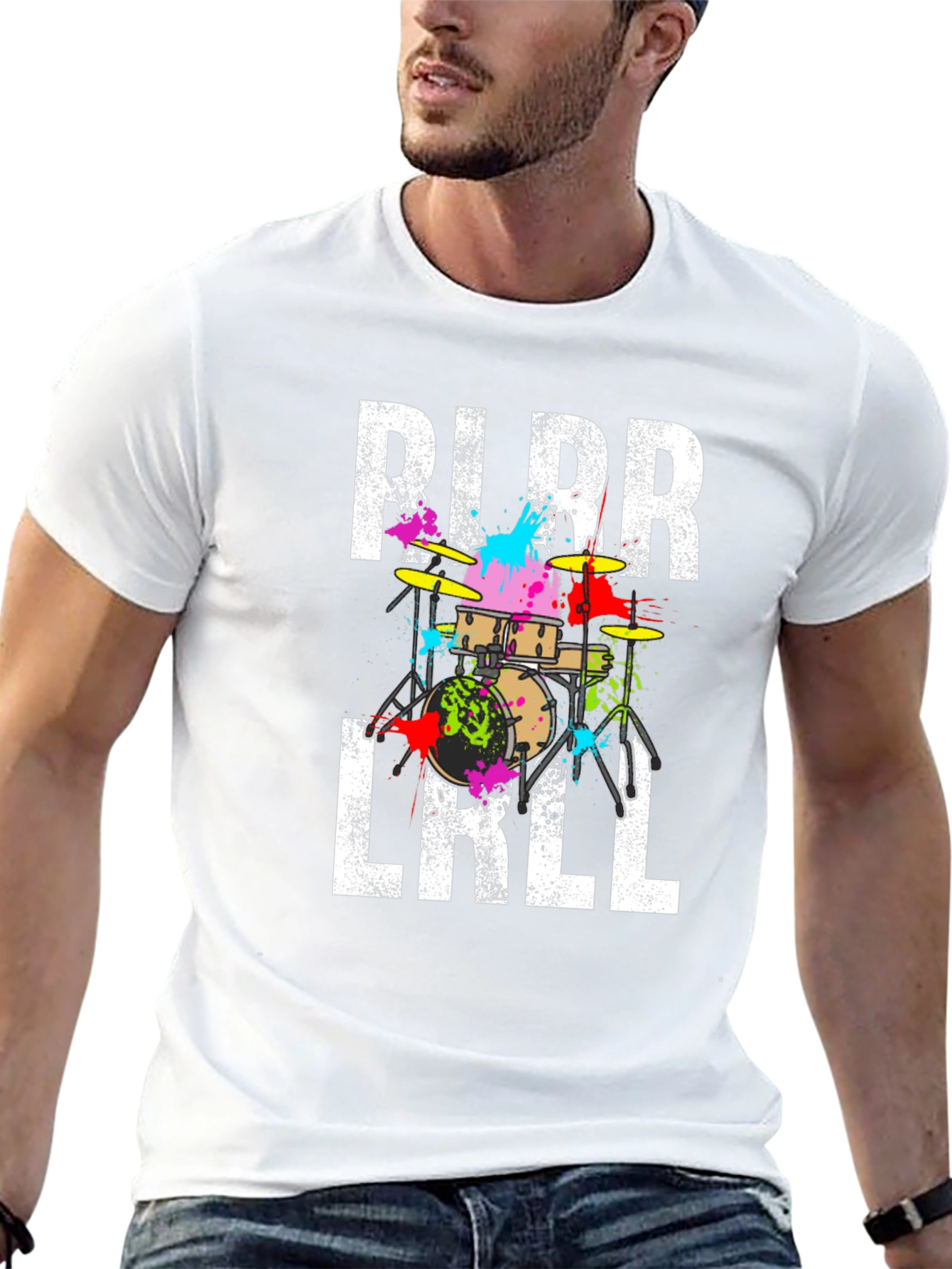 PLRR LRLL Drum T-Shirt - Unique Music Tee