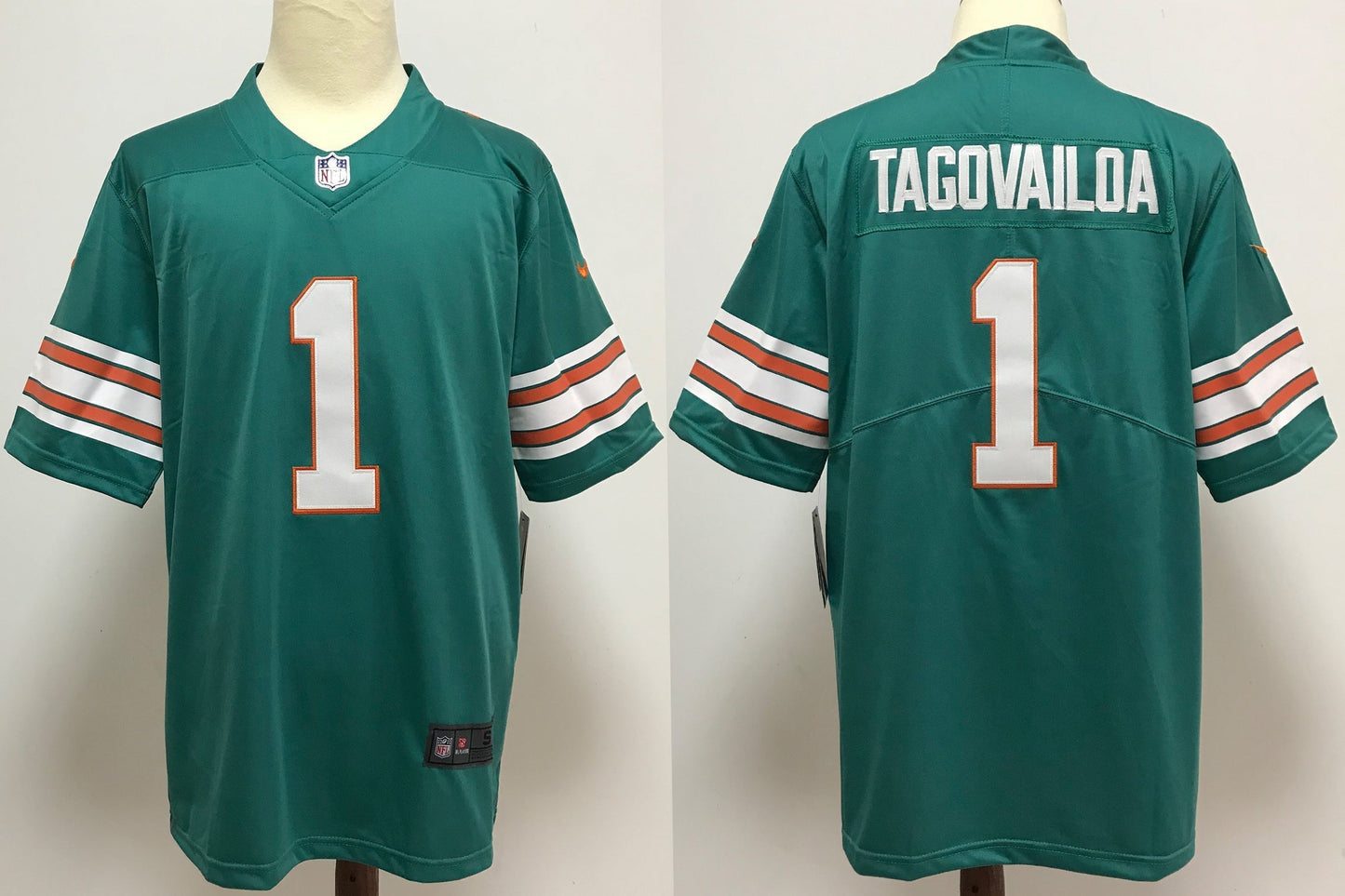 Men's Miami Dolphins Tua Tagovailoa #1 Green Alternate Game Jerseys