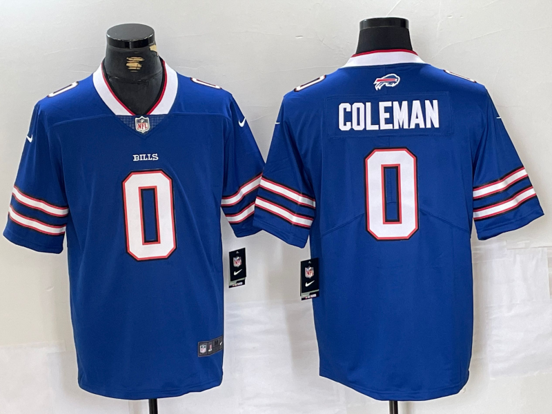 Men's Buffalo Bills Keon Coleman #0 Royal 2024 NFL Draft Player Game Jerseys