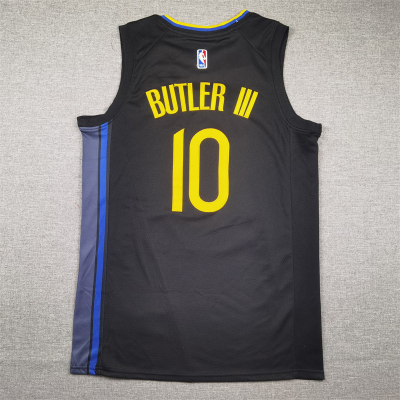 Men's Golden State Warriors Jimmy Butler #10 Black Swingman Jerseys - Statement Edition
